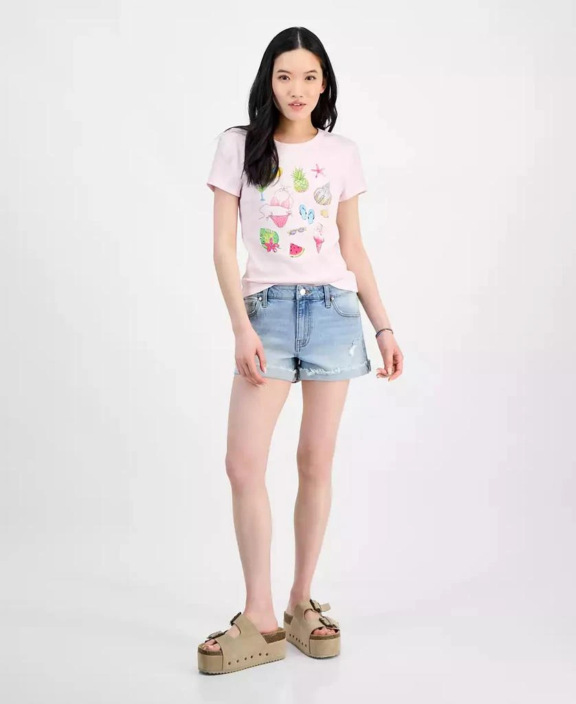 Rebellious One Juniors' Tropical Graphic Short-Sleeve T-Shirt 2