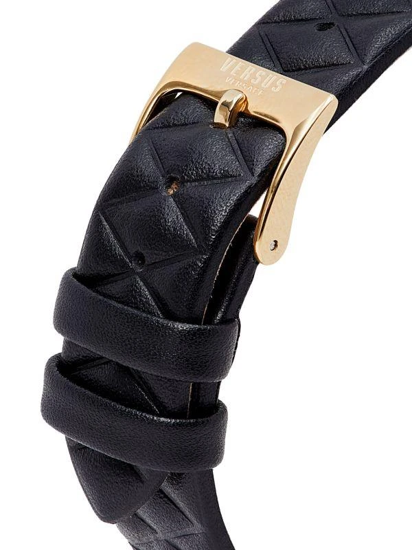 Versus Versace 36MM Covent Garden Goldtone Case, Crystal & Leather strap Watch 4