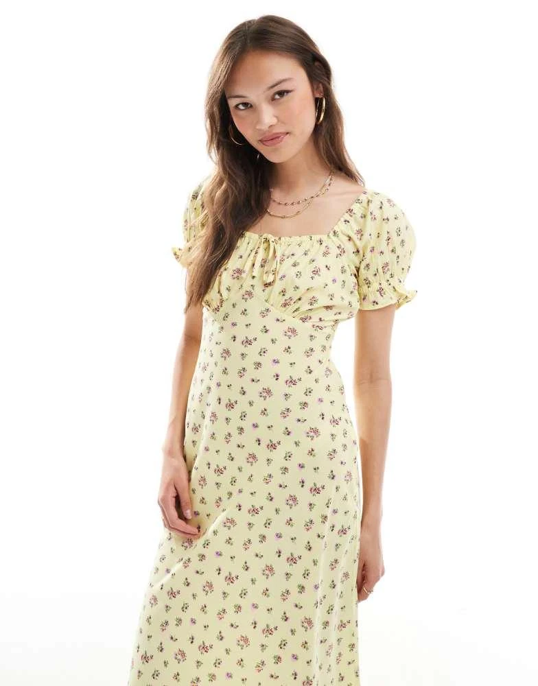 New Look New Look milkmaid midi dress in yellow floral - Dresses & Skirts -  Compare Prices from 6+ Stores - BeyondStyle