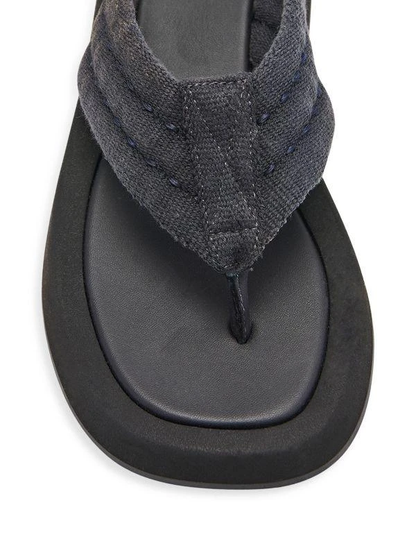 The Row Ginza Quilted Canvas Flip Flops 3