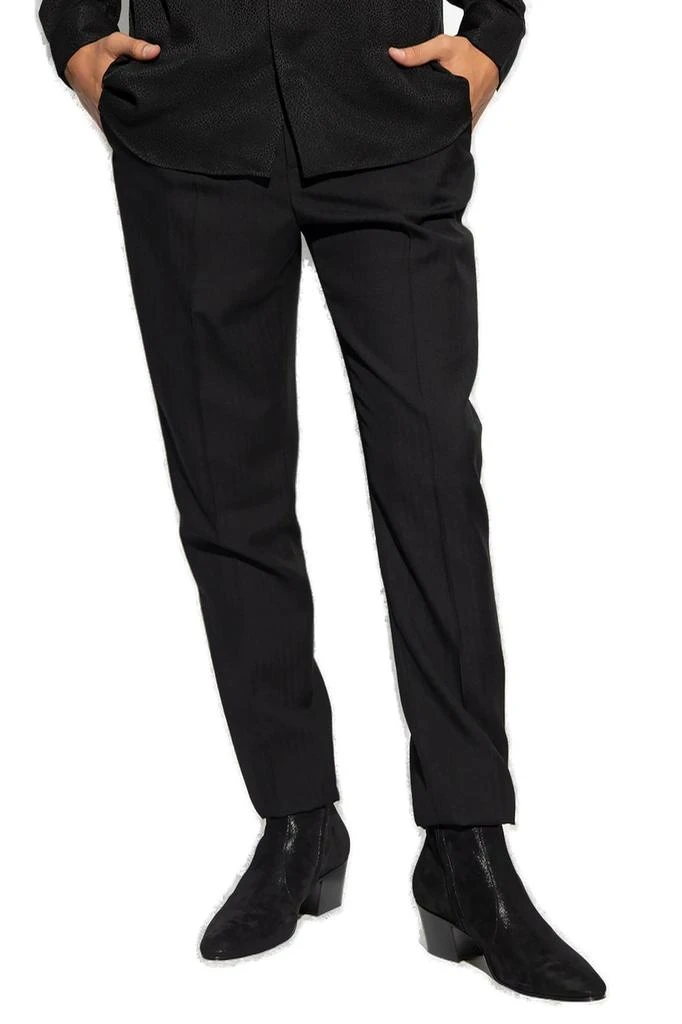 Saint Laurent Saint Laurent Pleated Straight Hem Trousers 2