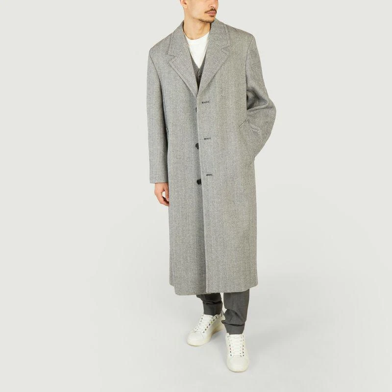 AMI Oversized coat NIGHT BLUE IVORY AMI PARIS 4
