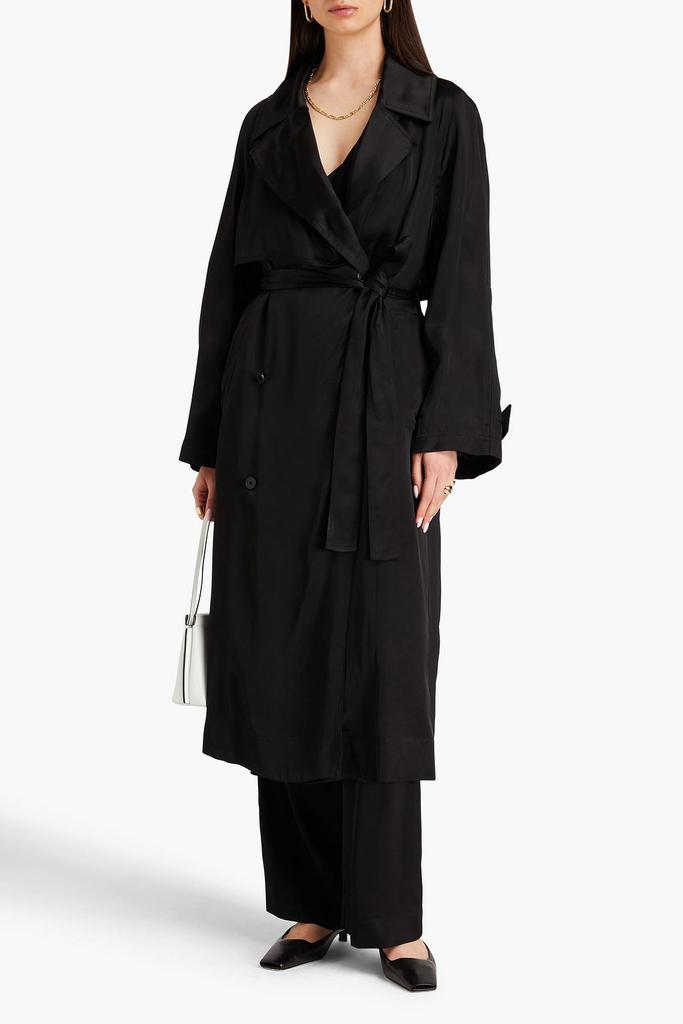 Loulou Studio Belted satin trench coat