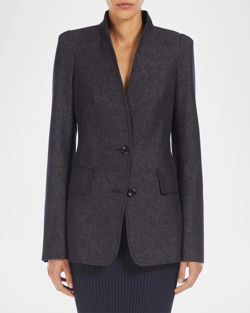 Max Mara Denim Single-Breasted Jacket 4