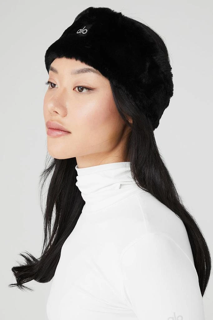 Alo Faux Fur Ear Warmers - Black 4
