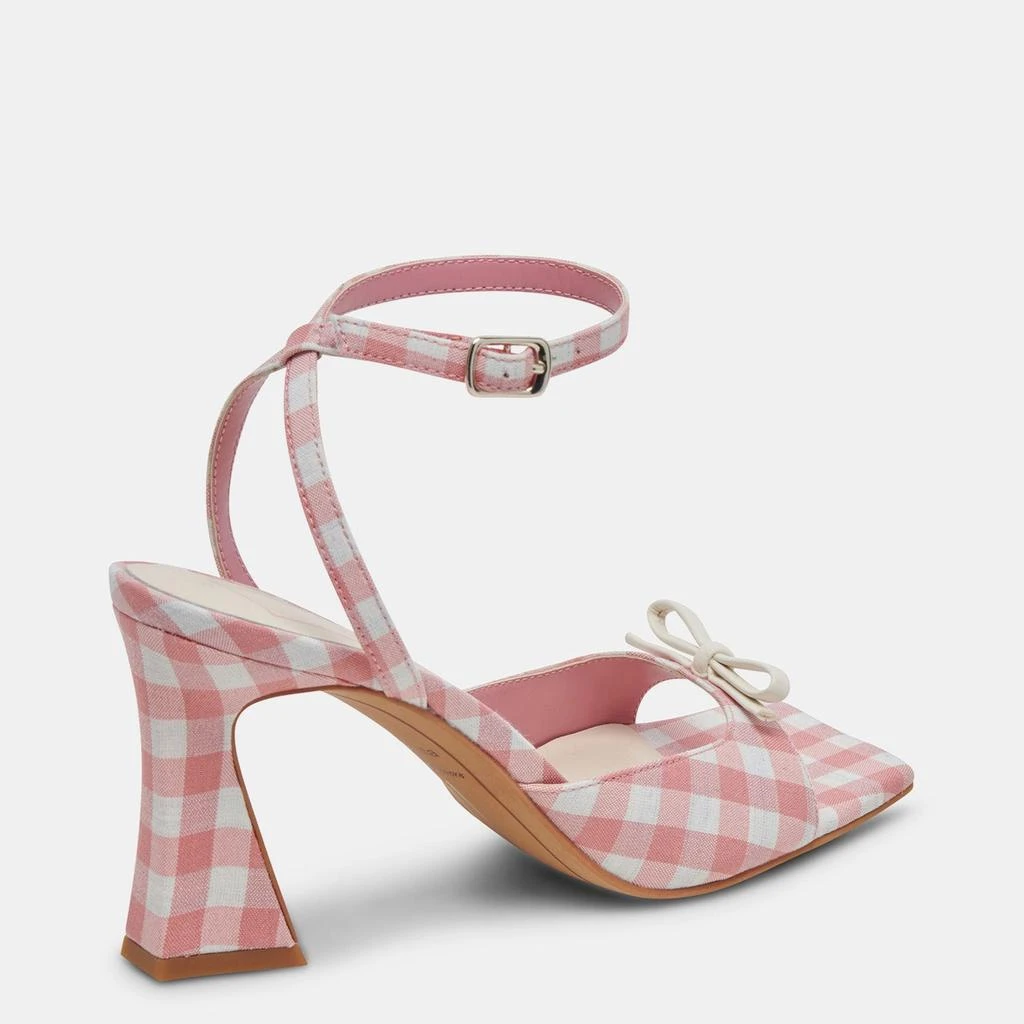 Dolce Vita Loise Heels White Pink Gingham 5