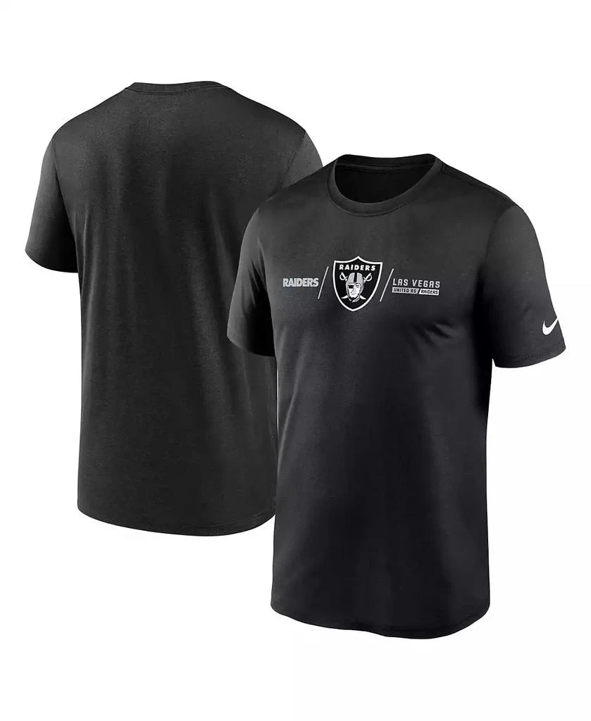 NIKE Men's Black Las Vegas Raiders Horizontal Lockup Legend T-shirt 1