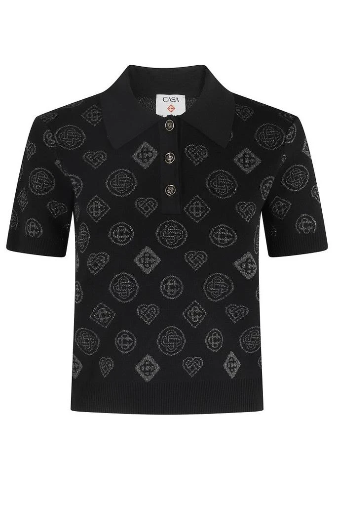 Casablanca City Jacquard Polo With Classic Collar