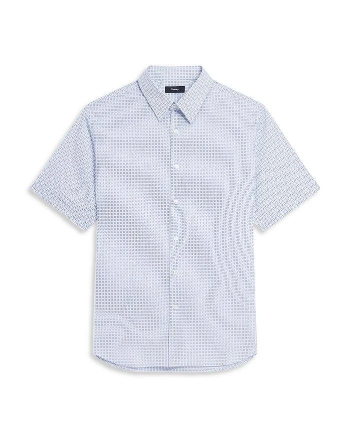 Theory Irving Short Sleeve Mini Geo Relaxed Fit Button Down Shirt - Shirts - Free Shipping - BeyondStyle Theory Irving Short Sleeve Mini Geo Relaxed Fit Button Down Shirt - Shirts - Free Shipping - BeyondStyle