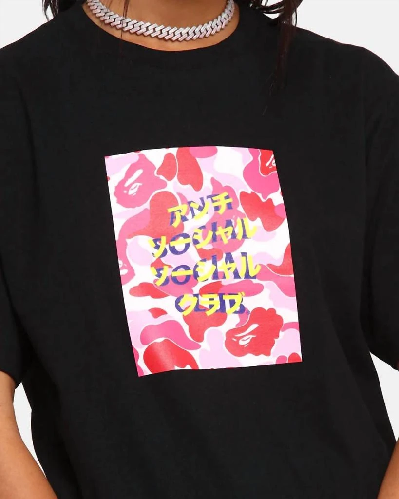 Bape Anti Social Social Club Abc Camo Box Tee In Black Pink 5