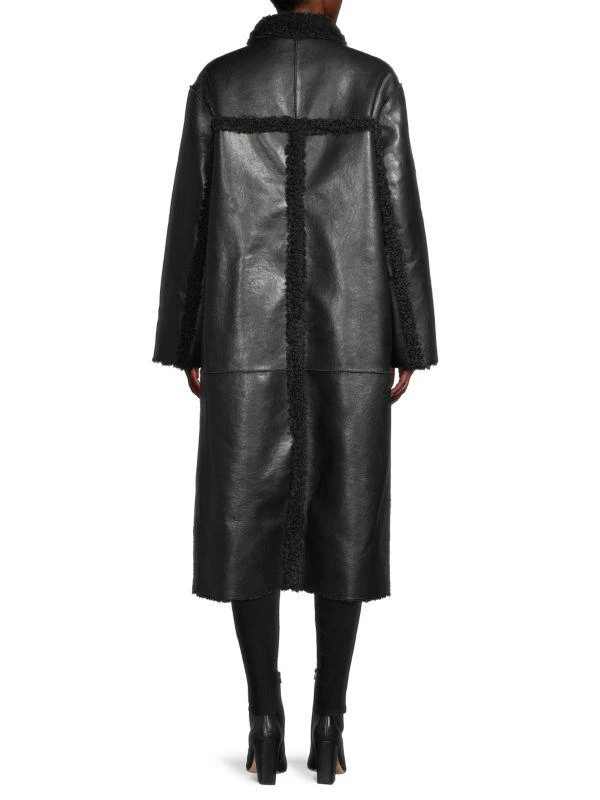 Apparis Tilly Faux Shearling & Faux Leather Car Coat 2