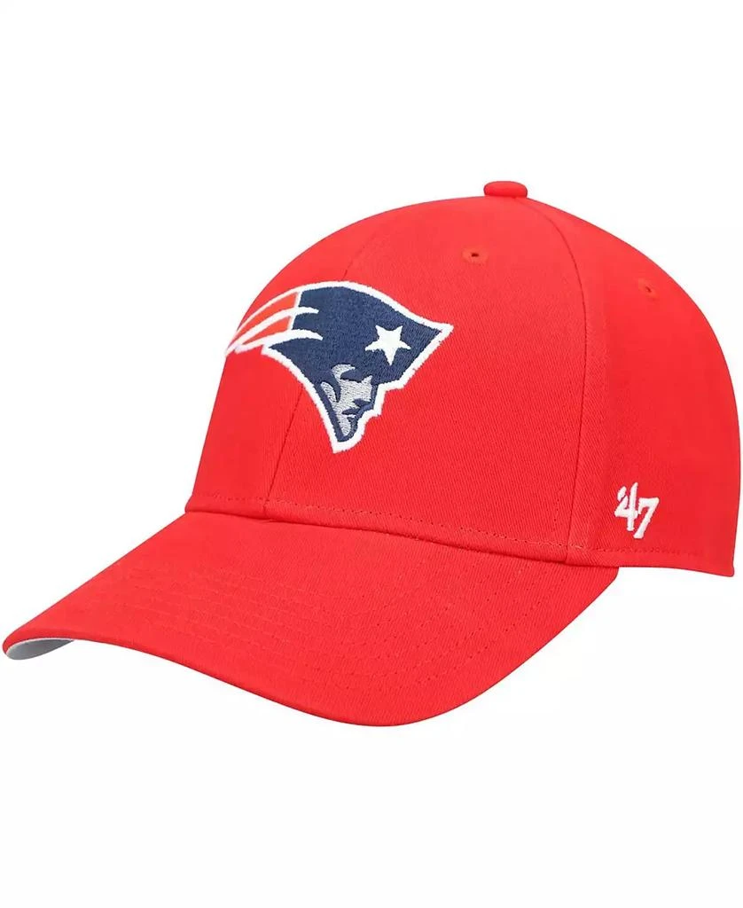 47 Brand Boys Red New England Patriots Basic Secondary MVP Adjustable Hat 1