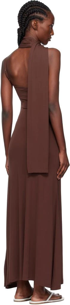 wood dark brown dresser Aya Muse Brown Alula Light Knit Maxi Dress