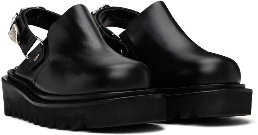 Toga Pulla SSENSE Exclusive Black Back Strap Mule Loafers 4
