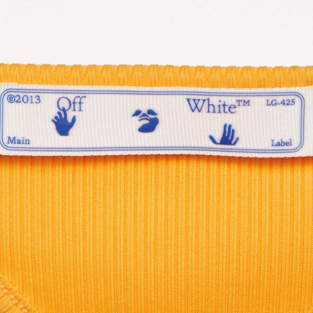 Off-White Off-White Orange Basic Lux Rowing Crop Tank Top S 4