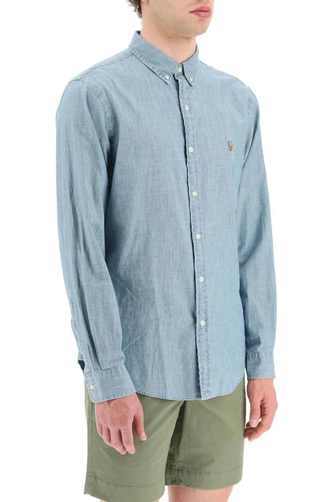 Ralph Lauren Men's Slim Fit Shirt In Stone-Washed Chambray 2