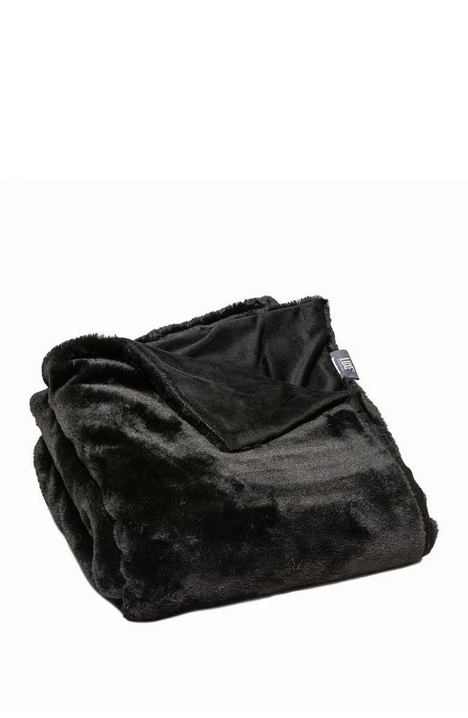 LUXE Faux Fur Throw - 50" x 60" - Black 1