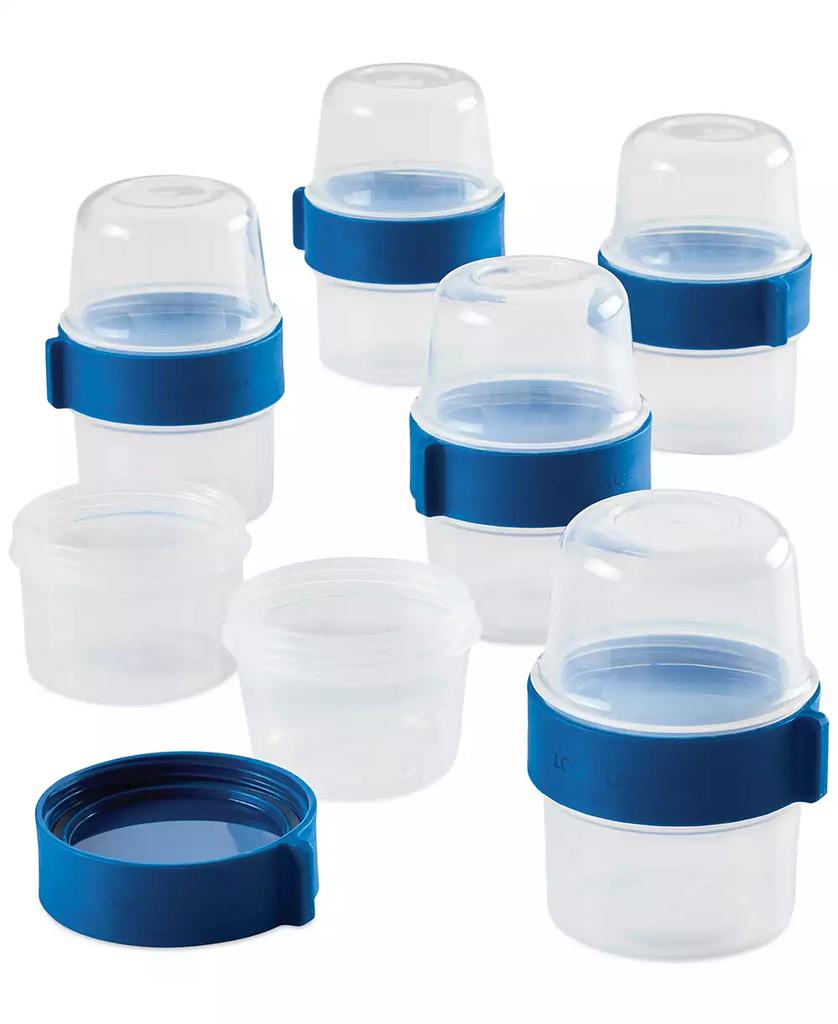 Lock & Lock Easy Essentials Twist Two Way Food Storage Container Set, 12-Piece, Clear