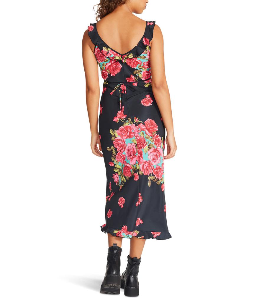 Betsey Johnson Flroal Crepe Midi Dress