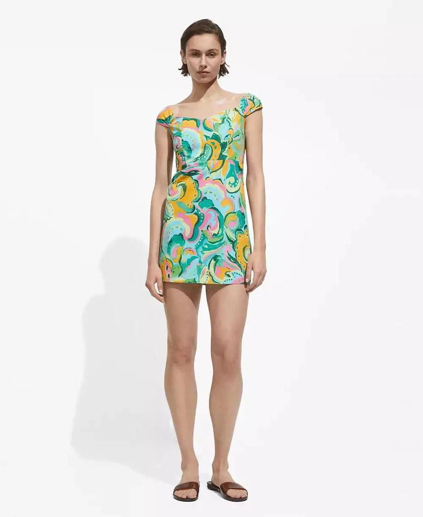 Mango Women's Printed Short Dress 1