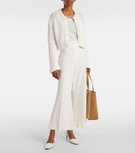 Khaite Walter cotton canvas flared pants 2