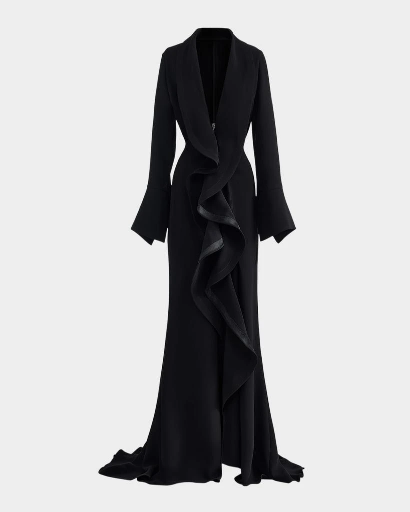 Maticevski Jupiter Ruffle Long-Sleeve Gown 1