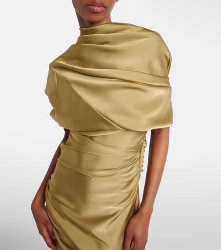 Shop Draped gathered satin maxi dress on Sale at BeyondStyle  Get 20% Off  Draped gathered satin maxi dress with Limited-Time Flash Deals, Exclusive  Discounts, and Special Offers. Enjoy Unbeatable Savings on