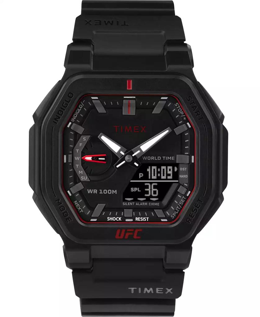 Timex UFC Men's Quartz Colossus Resin Black Watch, 45mm