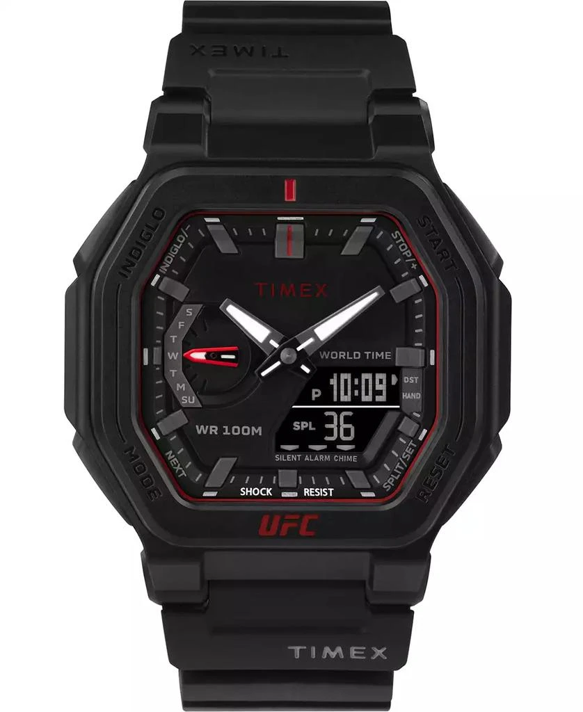 Timex UFC Men's Quartz Colossus Resin Black Watch, 45mm 1