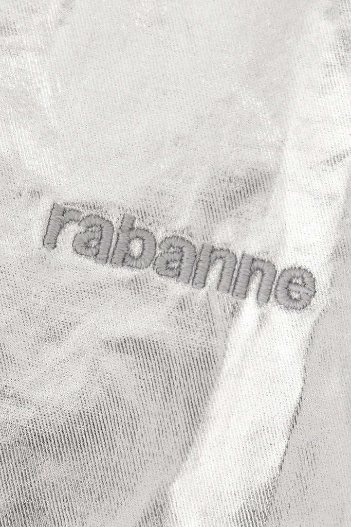 RABANNE Metallic satin-trimmed coated-cotton-blend jacket 4
