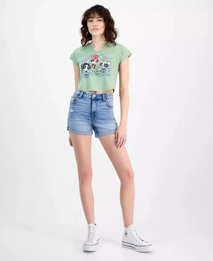 Freeze 24-7 Juniors' Powerpuff Girls Embellished Raglan Baby Tee 2