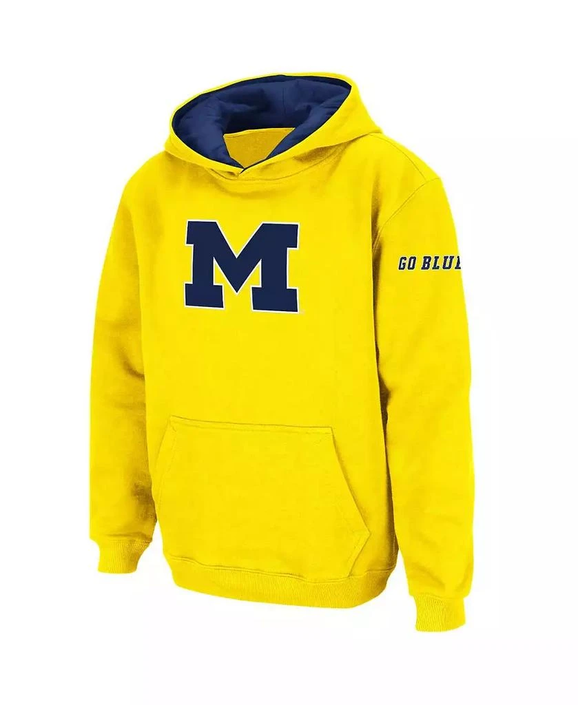 Stadium Athletic Big Boys Yellow Michigan Wolverines Big Logo Pullover Hoodie 1