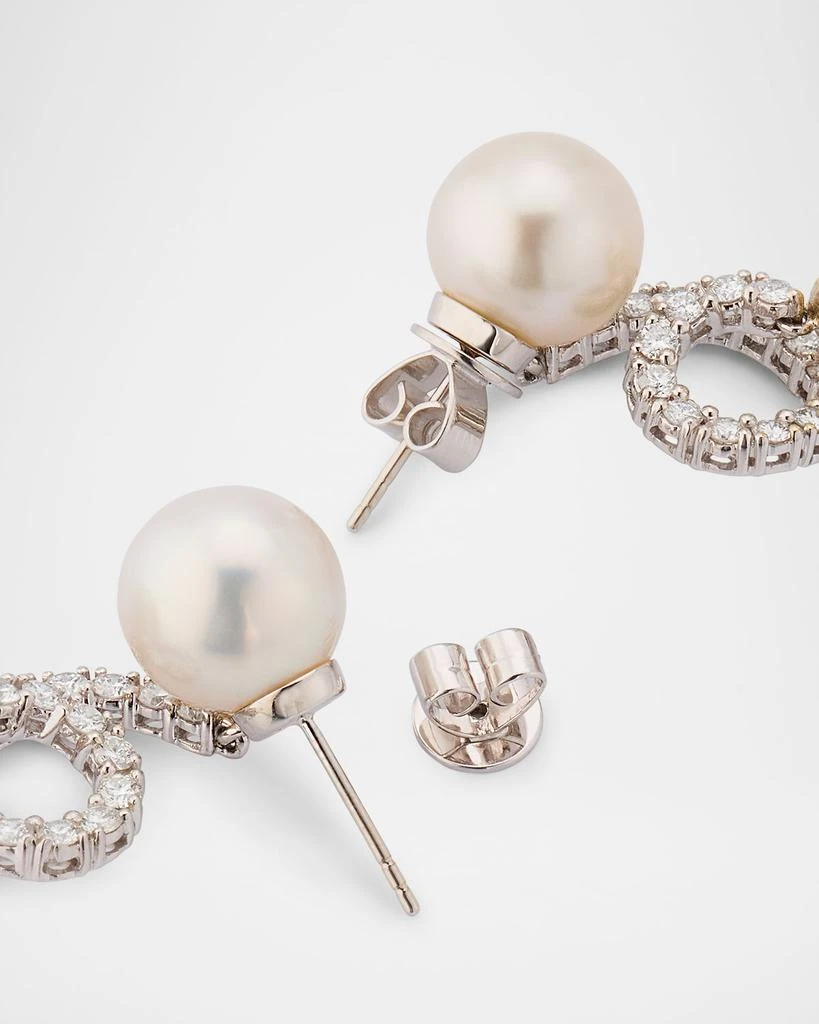 BELPEARL 18K White Gold 10.5-13.5mm South Sea Pearl Earrings with Diamonds 4