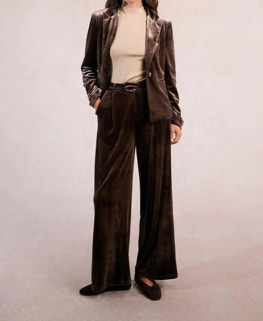 Molly Bracken Molly Bracken - Velvet High Rise Trouser