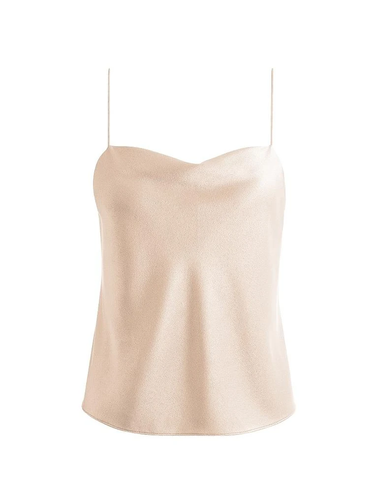 Alice + Olivia Harmon Draped Satin Tank Top 1
