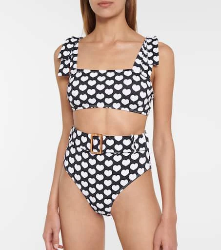 Alexandra Miro Audrey heart-print bikini top 2