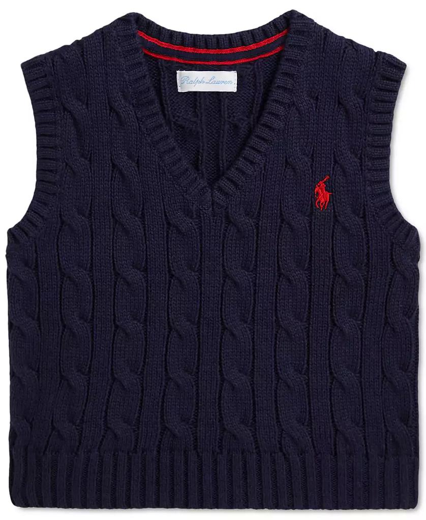Ralph Lauren Baby Cotton Cable-Knit Sweater Vest