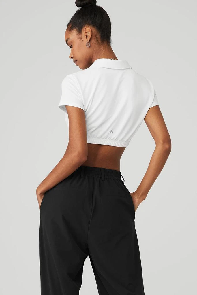 Alo Cropped Prestige Polo - White 2