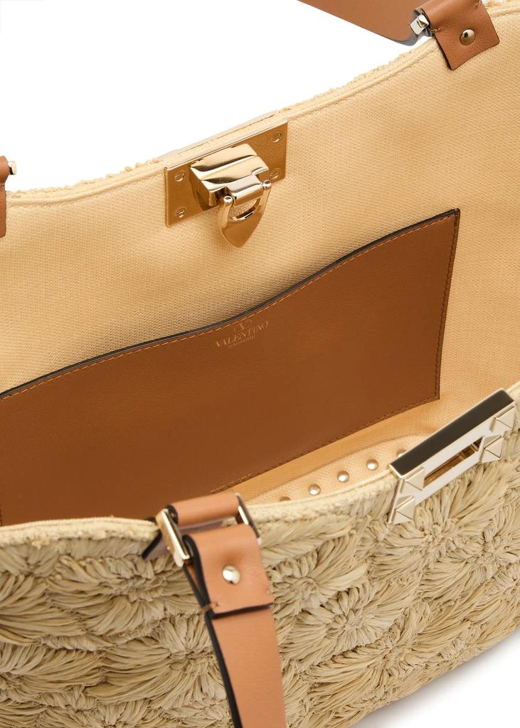 Valentino Rockstud small raffia tote 4