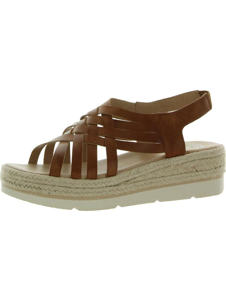 Dr. Scholl's Shoes Off Site Womens Faux Leather Strappy Wedge Sandals