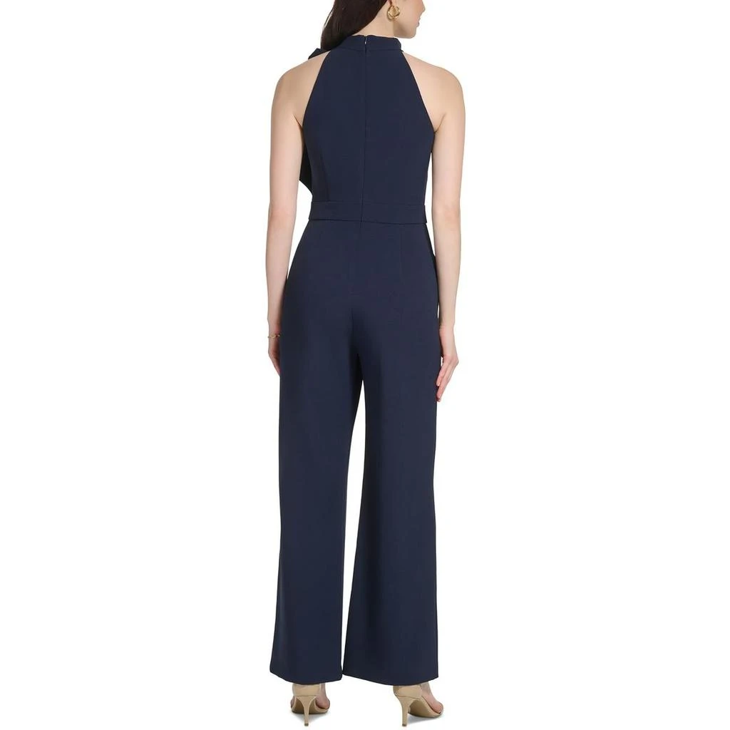 Vince Camuto Petites Womens Wide Legs Tie-Neck Jumpsuit 2