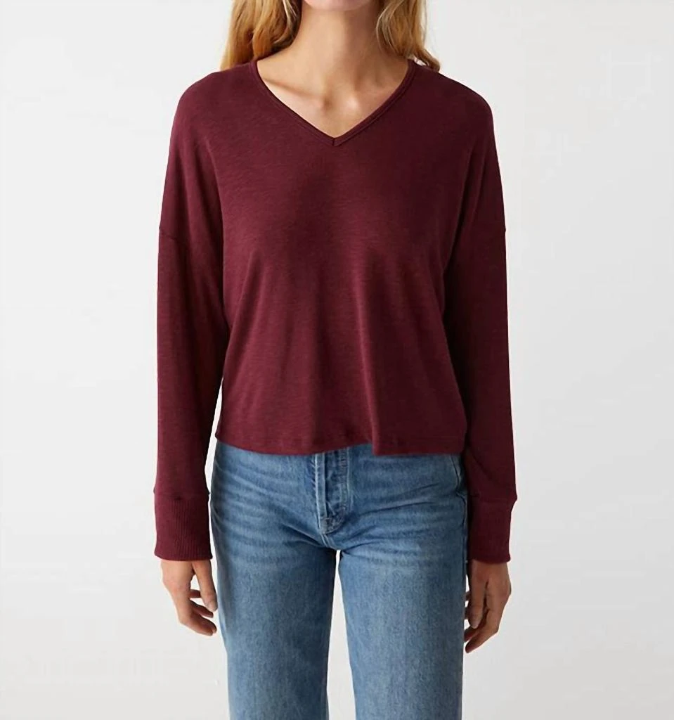 Michael Stars Michael Stars - Patty V-neck Long Sleeve Top 1