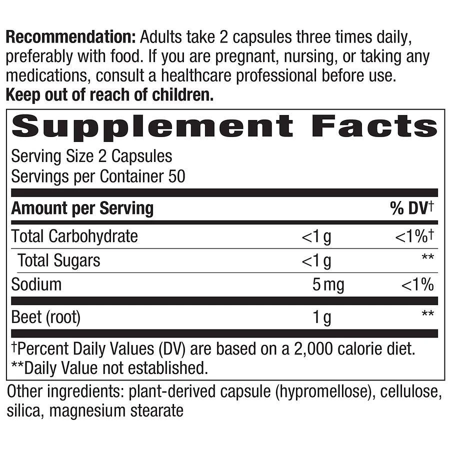 Nature's Way Beet Root Vegan Capsules 4