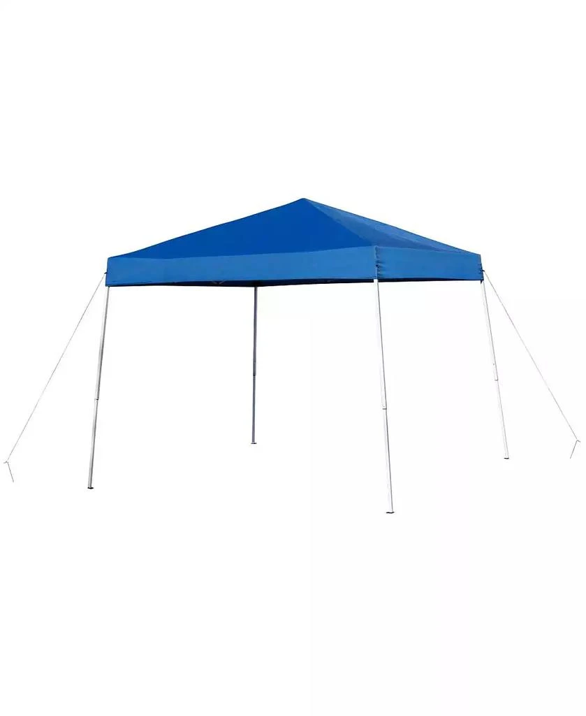 EMMA+OLIVER Portable Tailgate, Camping Or Event Set With White Pop Up Event Canopy Tent With Carry Bag And Folding Table With Benches Set 7