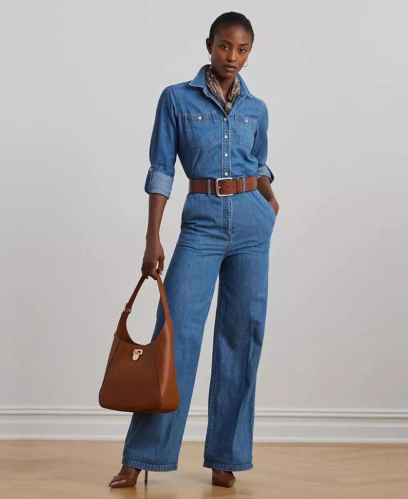 Ralph Lauren Women's Denim Wide-Leg Jumpsuit, Regular & Petite 2