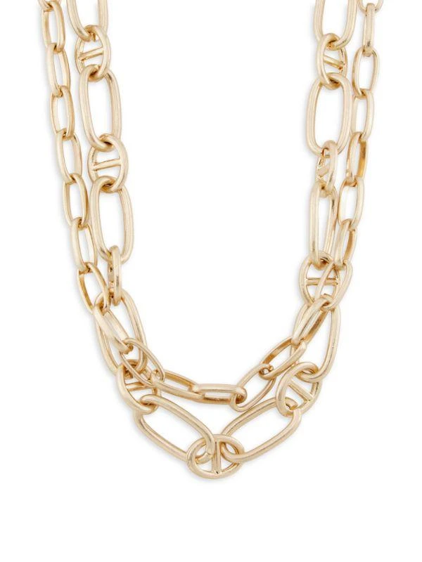 AREA 2-Piece 24K Goldplated Layered Chain Necklace Set 1