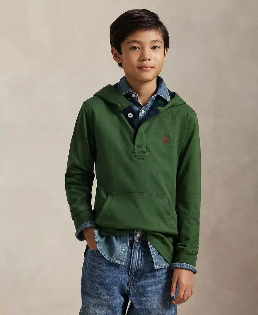 Ralph Lauren Boys
 8-20 Hooded Long Sleeve Rugby Sweatshirt