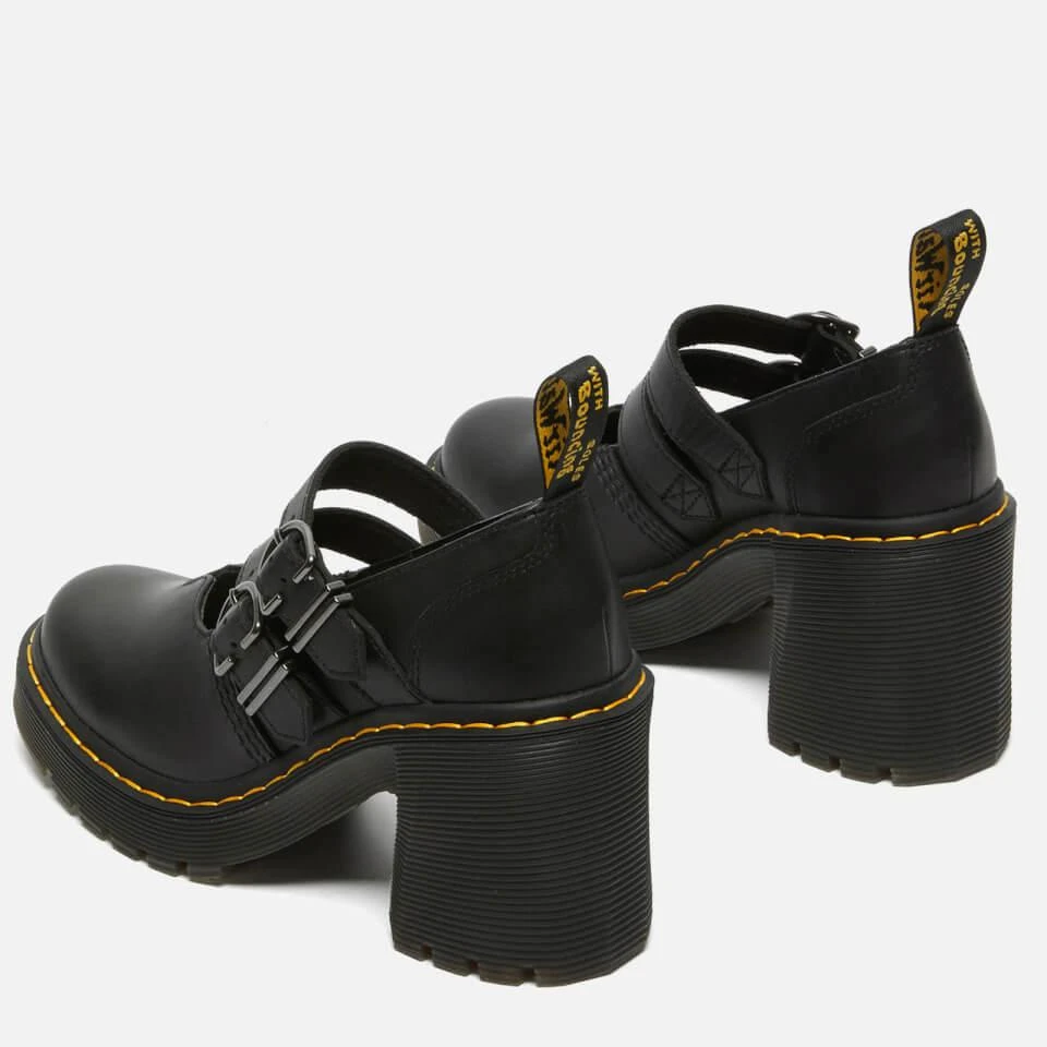 Dr. Martens DR. MARTENS WOMEN'S EVIEE LEATHER MARY-JANE HEELS - BLACK 4