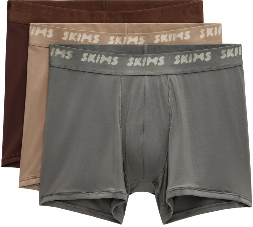 SKIMS Three-Pack Multicolor SKIMS Stretch 3" Boxer Briefs 1