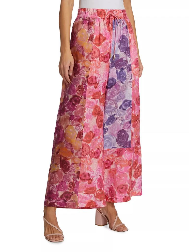 Aje Vision Floral Linen Wide-Leg Pants 4